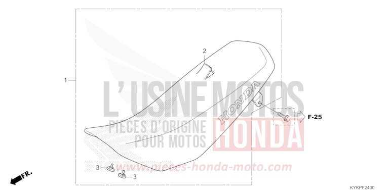 SEAT for CRF110F EXTREME RED (R292) from 2024