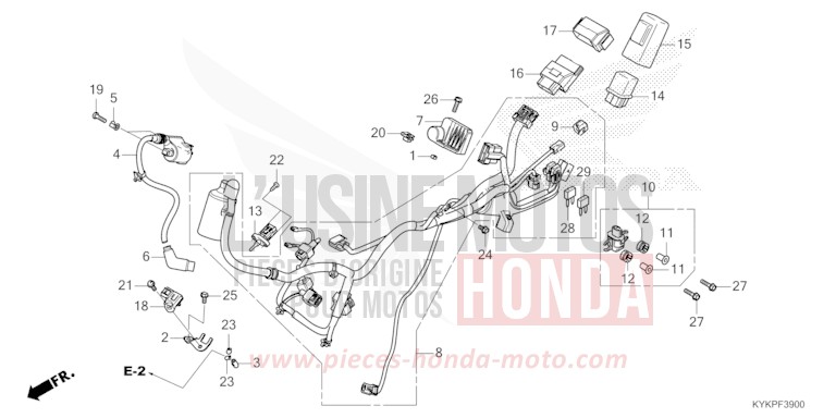WIRE HARNESS for CRF110F EXTREME RED (R292) from 2024