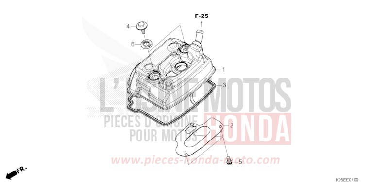 CYLINDER HEAD COVER for CRF250RX EXTREME RED (R292) from 2024