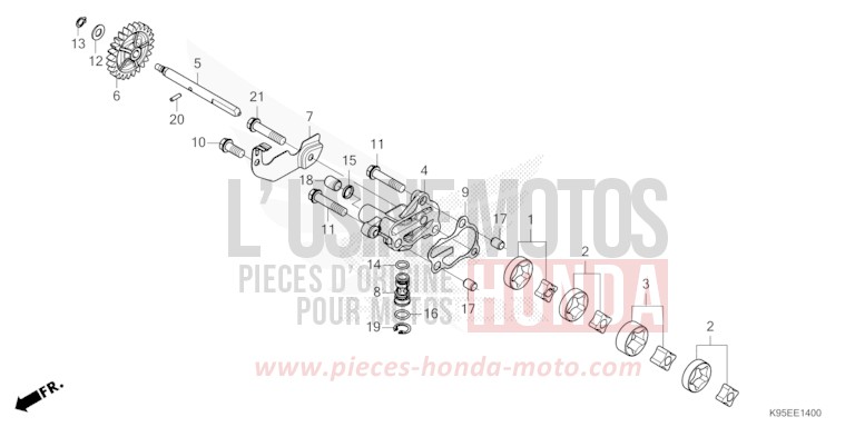 OIL PUMP for CRF250RX EXTREME RED (R292) from 2024