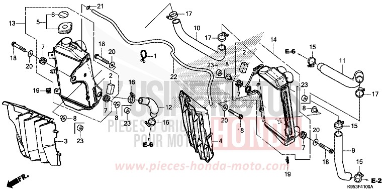 RADIATOR for CRF250RX EXTREME RED (R292) from 2019
