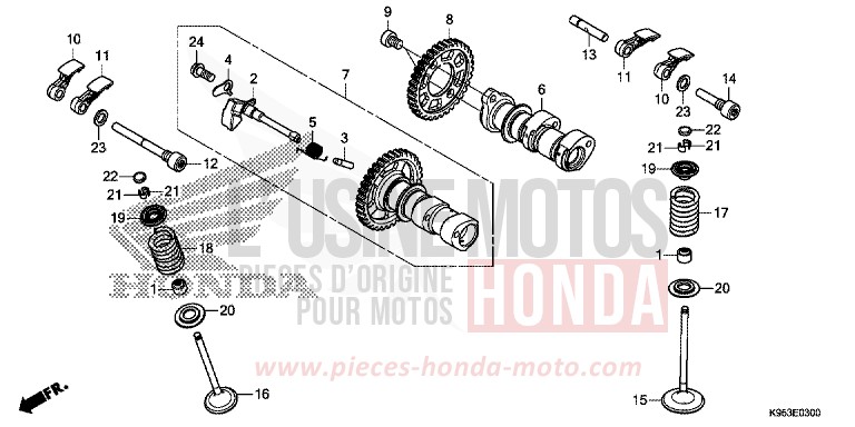 CAMSHAFT/VALVE for CRF250RX EXTREME RED (R292) from 2020
