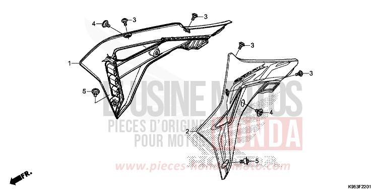 RADIATOR SHROUD (CRF250RX) for CRF250RX EXTREME RED (R292) from 2020