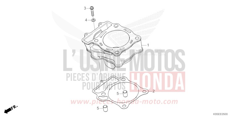 CILINDRO per CRF250RX EXTREME RED (R292) del 2022