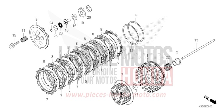 CLUTCH for CRF250RX EXTREME RED (R292) from 2022