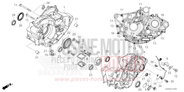 CARTER per CRF250RX EXTREME RED (R292) del 2022