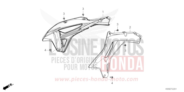 RADIATOR SHROUD (CRF250RX) for CRF250RX EXTREME RED (R292) from 2022