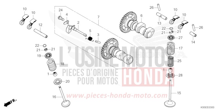 CAMSHAFT/VALVE for CRF250RX EXTREME RED (R292) from 2023