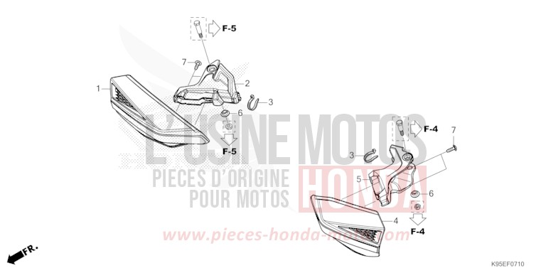 KNUCKLE GUARD for CRF250RX EXTREME RED (R292) from 2023