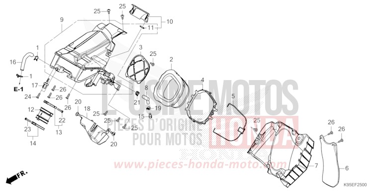 AIR CLEANER for CRF250RX EXTREME RED (R292) from 2023