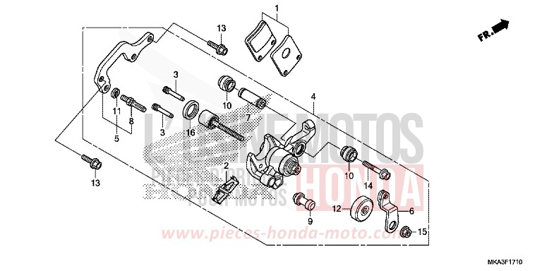 PARKING BRAKE CALIPER for NC750XD CANDY CHROMOSPHERE RED (R381) from 2018