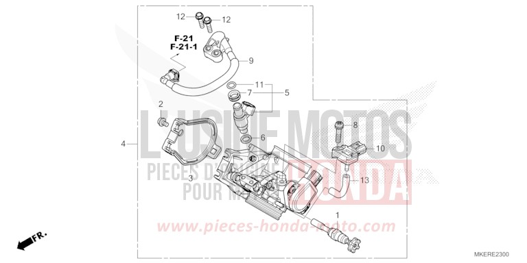 CORPO FARFALLATO per CRF450R EXTREME RED (R292) del 2024