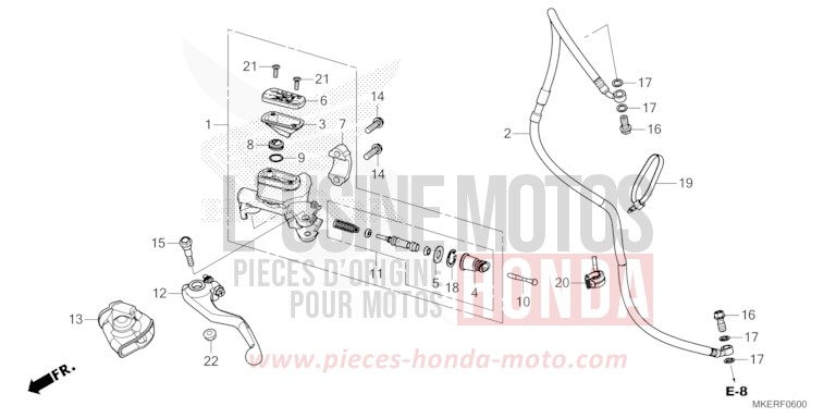 CLUTCH MASTER CYLINDER for CRF450R EXTREME RED (R292) from 2024