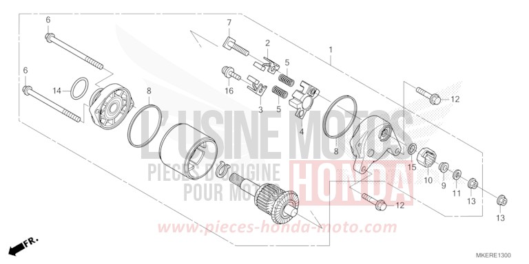 STARTING MOTOR for CRF450R EXTREME RED (R292) from 2024