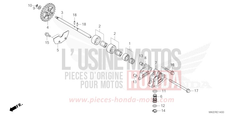 OIL PUMP for CRF450R EXTREME RED (R292) from 2024