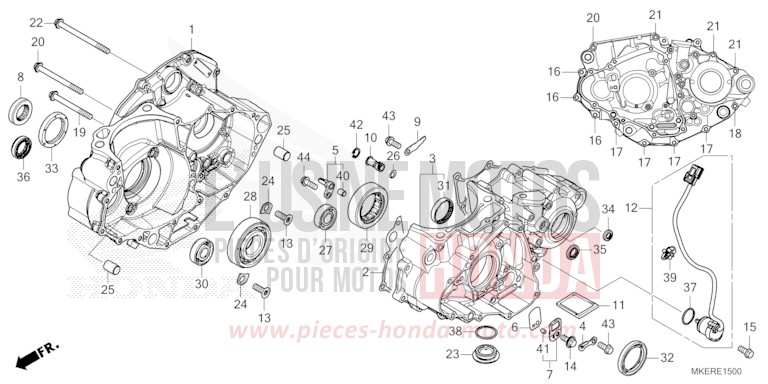 CRANKCASE for CRF450R EXTREME RED (R292) from 2024