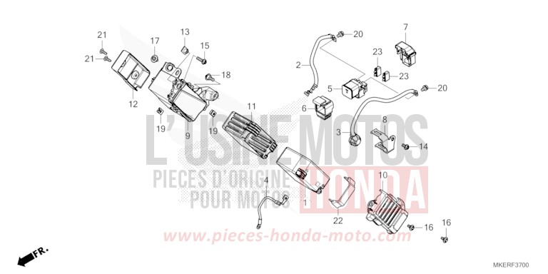 BATTERY (CRF450RR/RWER/RXR) for CRF450R EXTREME RED (R292) from 2024
