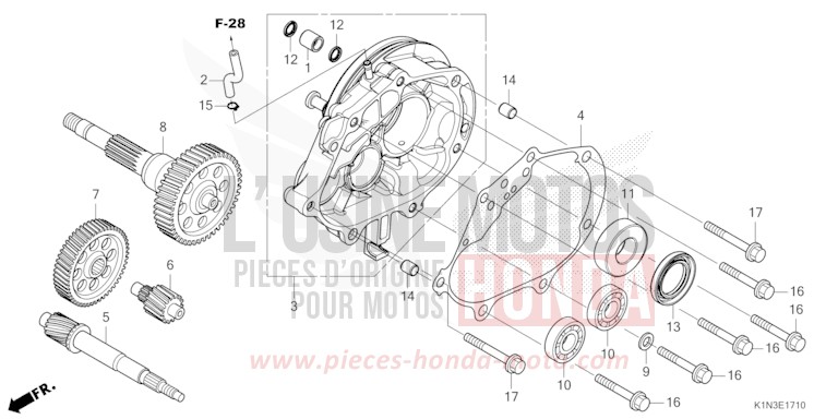 TRASMISSIONE per FSH125 CANDY NOBLE RED (R350) del 2021