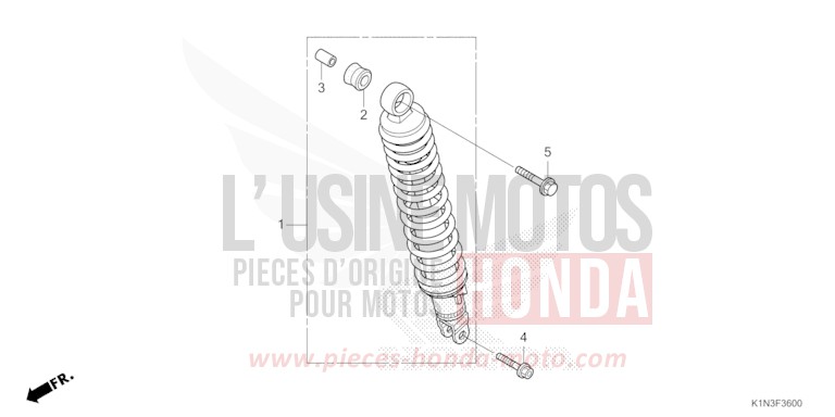 REAR CUSHION for FSH125 CANDY NOBLE RED (R350) from 2021