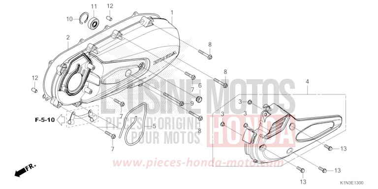 LEFT SIDE COVER for FSH125 POSEIDON BLACK METALLIC (NHB25) from 2021