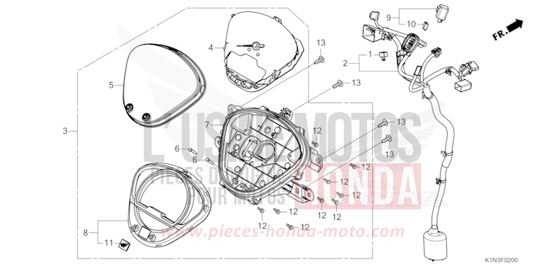 METER for FSH125 POSEIDON BLACK METALLIC (NHB25) from 2021