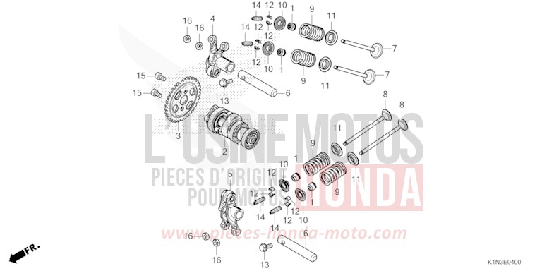 CAMSHAFT/VALVE for FSH125 CANDY LUSTER RED (R368) from 2024