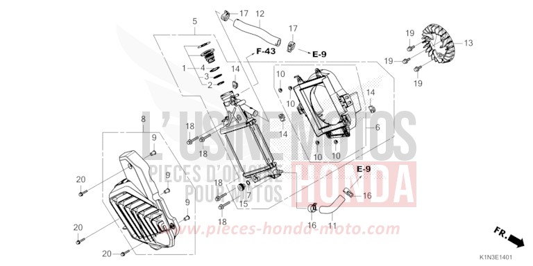 RADIATOR (FSH125R) for FSH125 CANDY LUSTER RED (R368) from 2024