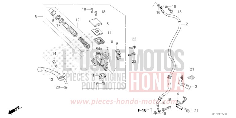 FRONT BRAKE MASTER CYLINDER for FSH125 CANDY LUSTER RED (R368) from 2024