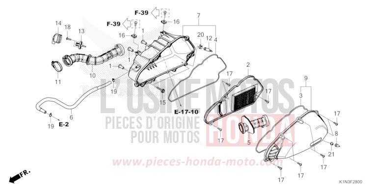 AIR CLEANER for FSH125 CANDY LUSTER RED (R368) from 2024