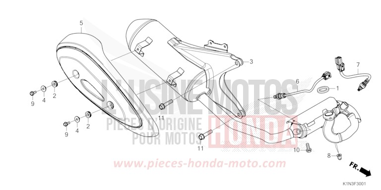 EXHAUST MUFFLER (FSH125R) for FSH125 CANDY LUSTER RED (R368) from 2024