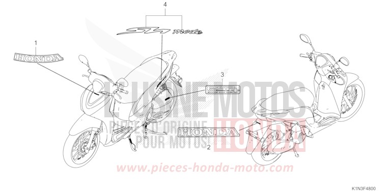 MARCA/EMBLEMA per FSH125 CANDY LUSTER RED (R368) del 2024