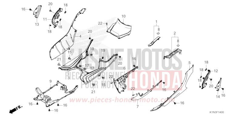 FLOOR STEP/UNDER COVER for FSH125 MAT GALAXY BLACK METALLIC (NHA76) from 2024