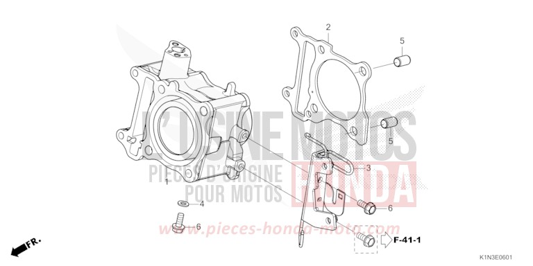 CYLINDER (FSH125R) for FSH125 MAT TECHNO SILVER METALLIC (NHB18) from 2024