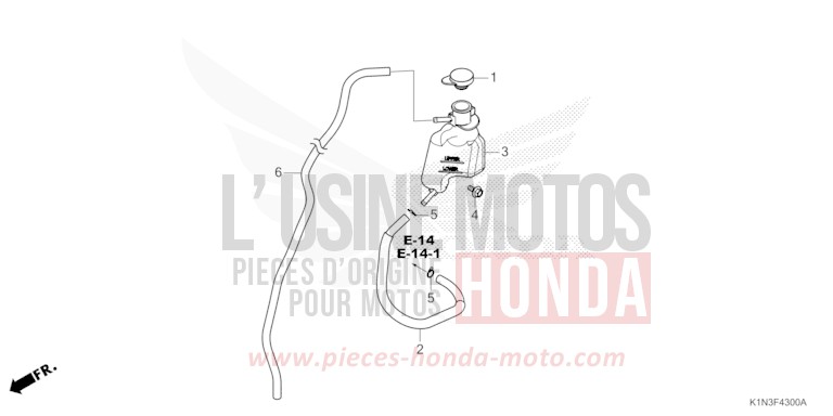 RESERVE TANK for FSH125 MAT TECHNO SILVER METALLIC (NHB18) from 2024