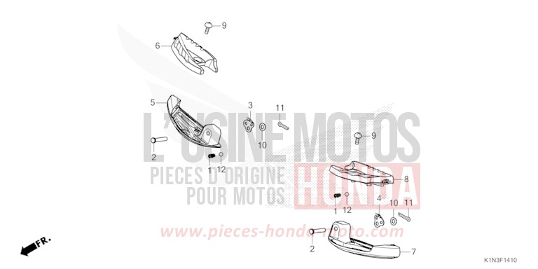 PILLION STEP for FSH125 PEARL JASMINE WHITE (NHB35) from 2024