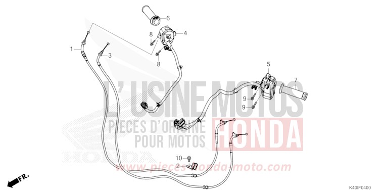 SWITCH/CABLE for NSS125AD PEARL SIENA RED (R320) from 2024