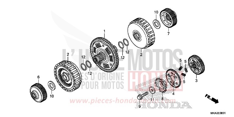 CLUTCH (NC750XD) for NC750XD MAT GUNPOWDER BLACK METALLIC (NH436) from 2018