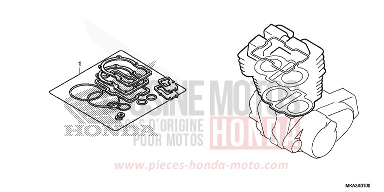 GASKET KIT A for NC750XD MAT GUNPOWDER BLACK METALLIC (NH436) from 2018