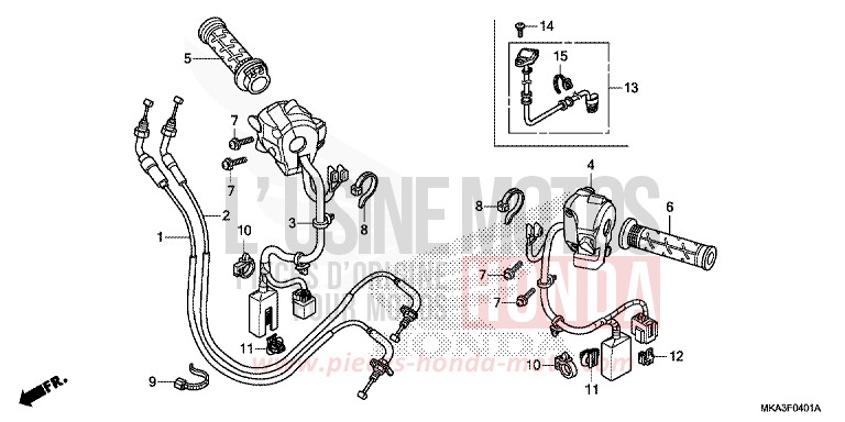 SWITCH/CABLE (NC750XD) for NC750XD MAT PEARL GLARE WHITE (NHB54) from 2018