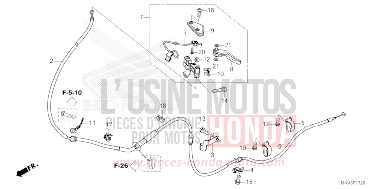 PARKING BRAKE LEVER for NSS750 IRIDIUM GRAY METALLIC (NHC65) from 2024
