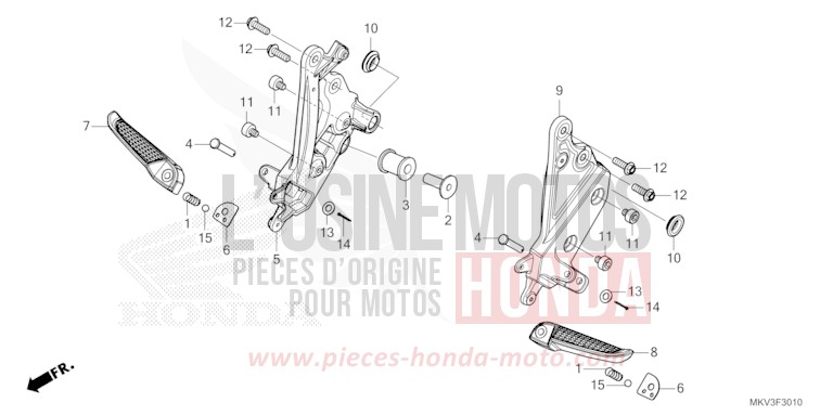 PILLION STEP for NSS750 IRIDIUM GRAY METALLIC (NHC65) from 2024