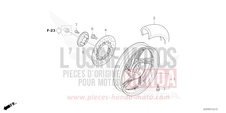 REAR WHEEL for SH125AD MAT PEARL COOL WHITE (NHB44) from 2024