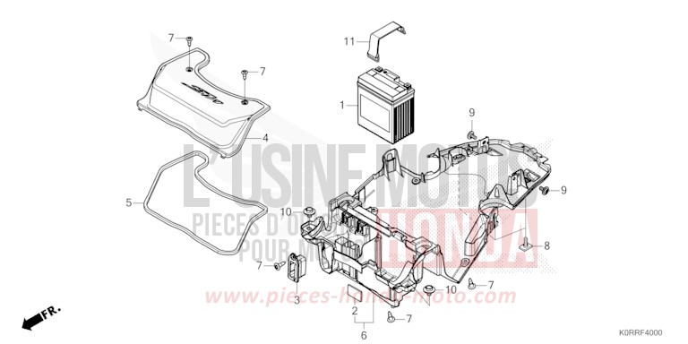 BATTERY for SH125 MAT PEARL COOL WHITE (NHB44) from 2024