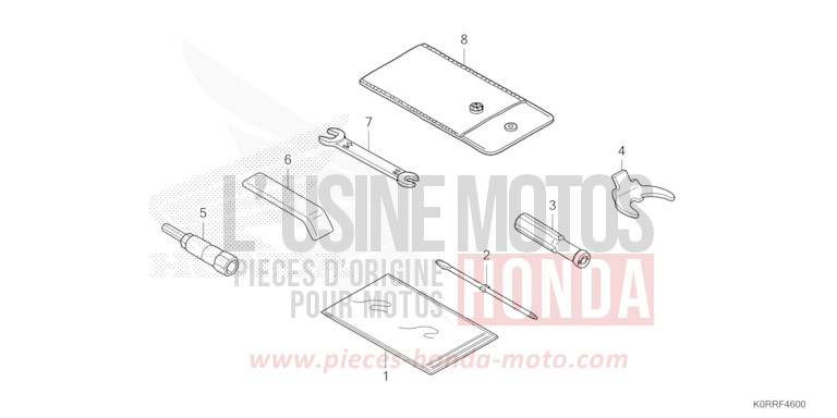 TOOL for SH125AD MAT PEARL COOL WHITE (NHB44) from 2024