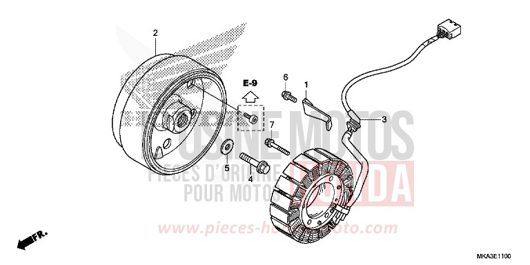 GENERATOR for NC750XD SWORD SILVER METALLIC (NHA95) from 2018