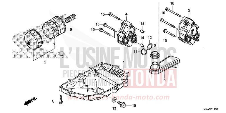 OIL PAN/OIL PUMP for NC750XD SWORD SILVER METALLIC (NHA95) from 2018