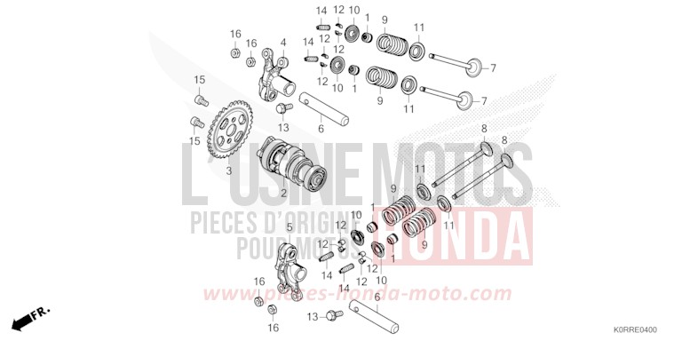 CAMSHAFT/VALVE for SH125 PEARL FALCON GRAY (NHC61) from 2024