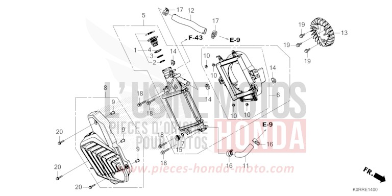 RADIATOR for SH125 PEARL FALCON GRAY (NHC61) from 2024