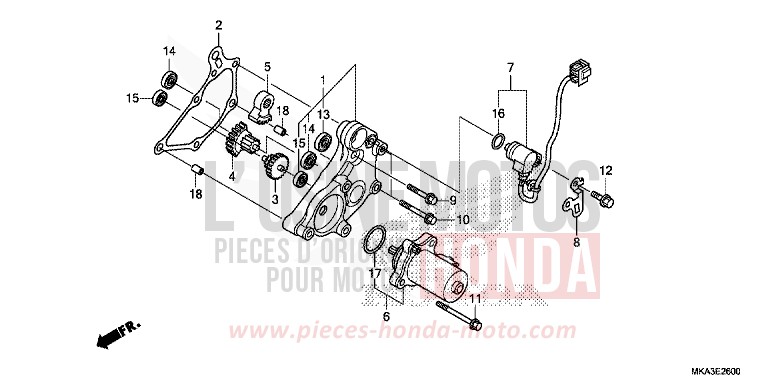 REDUCTION GEAR for NC750XD SWORD SILVER METALLIC (NHA95) from 2018