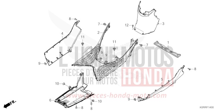 FLOOR STEP for SH125AD MAT PEARL COOL WHITE (NHB44) from 2024